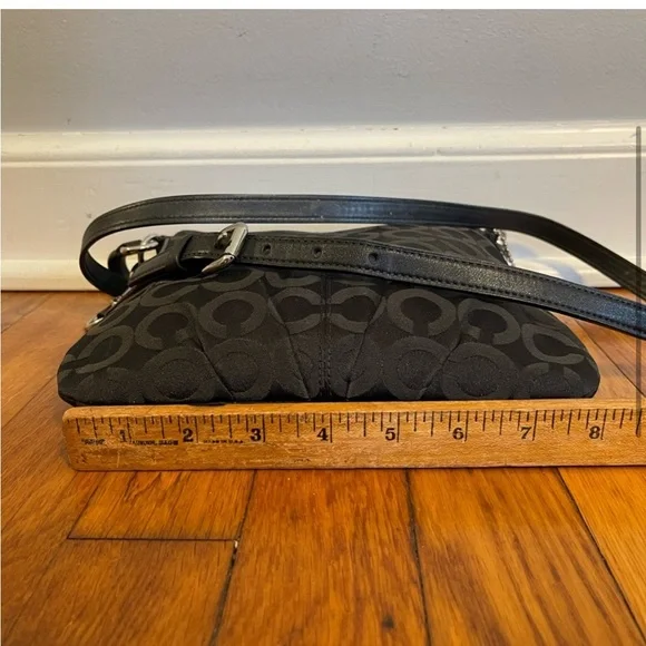 Black Coach Signature Canvas Crossbody - Picture 2 of 5